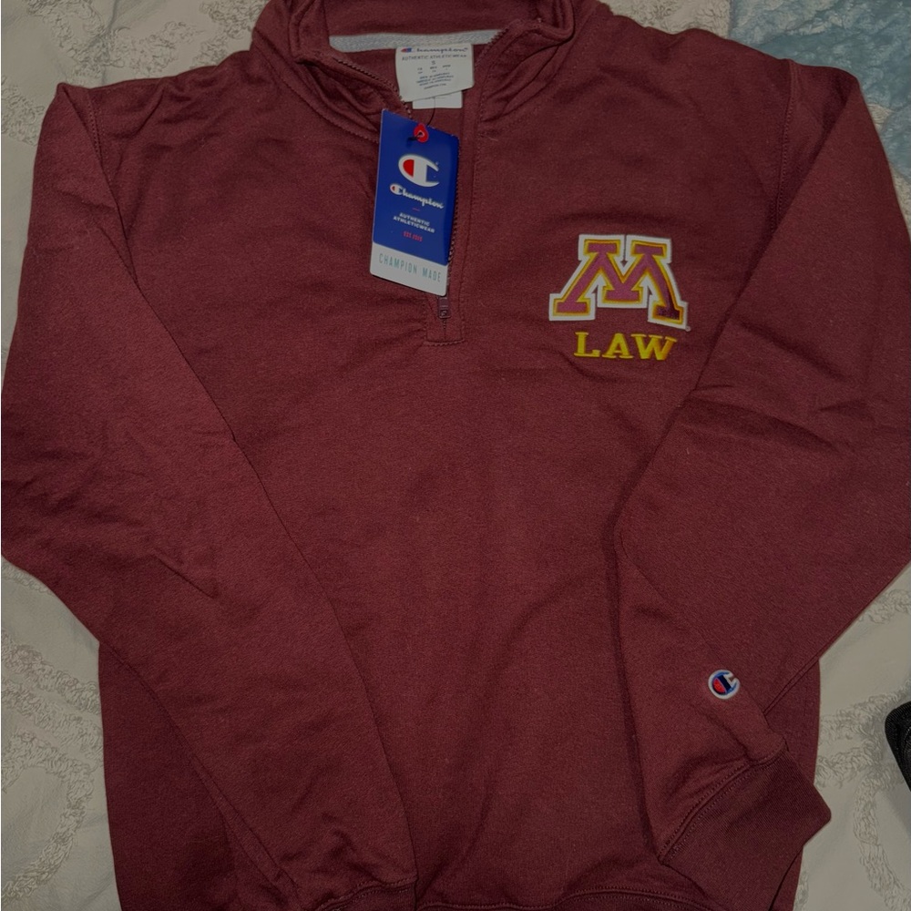 University of Minnesota Law School Champion Half Zip Sweatshirt